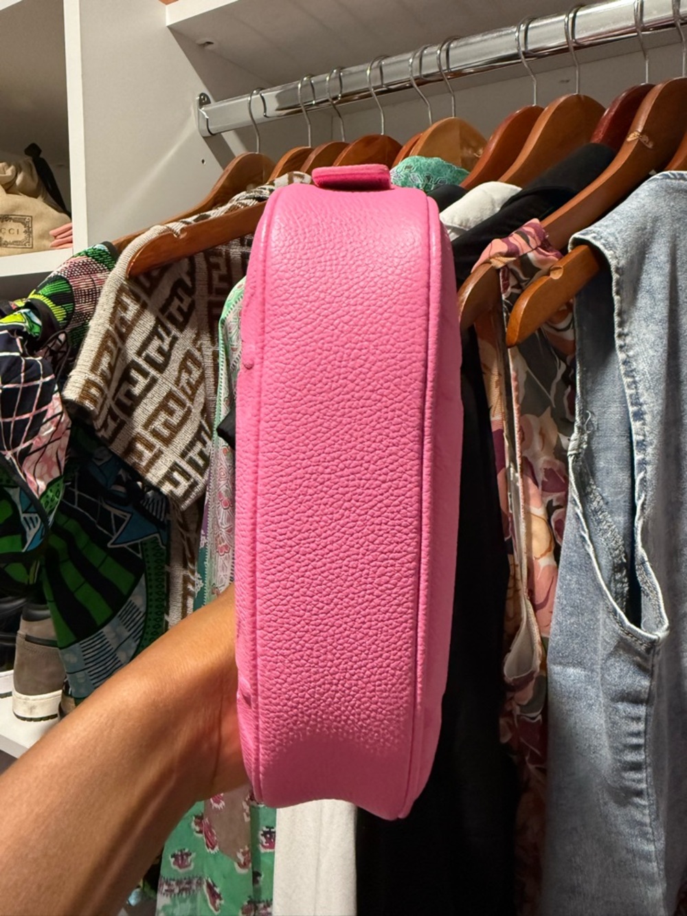 Louis Vuitton Pink Empreinte Leather Mini Moon Shoulder Bag - Picture 3 of 6